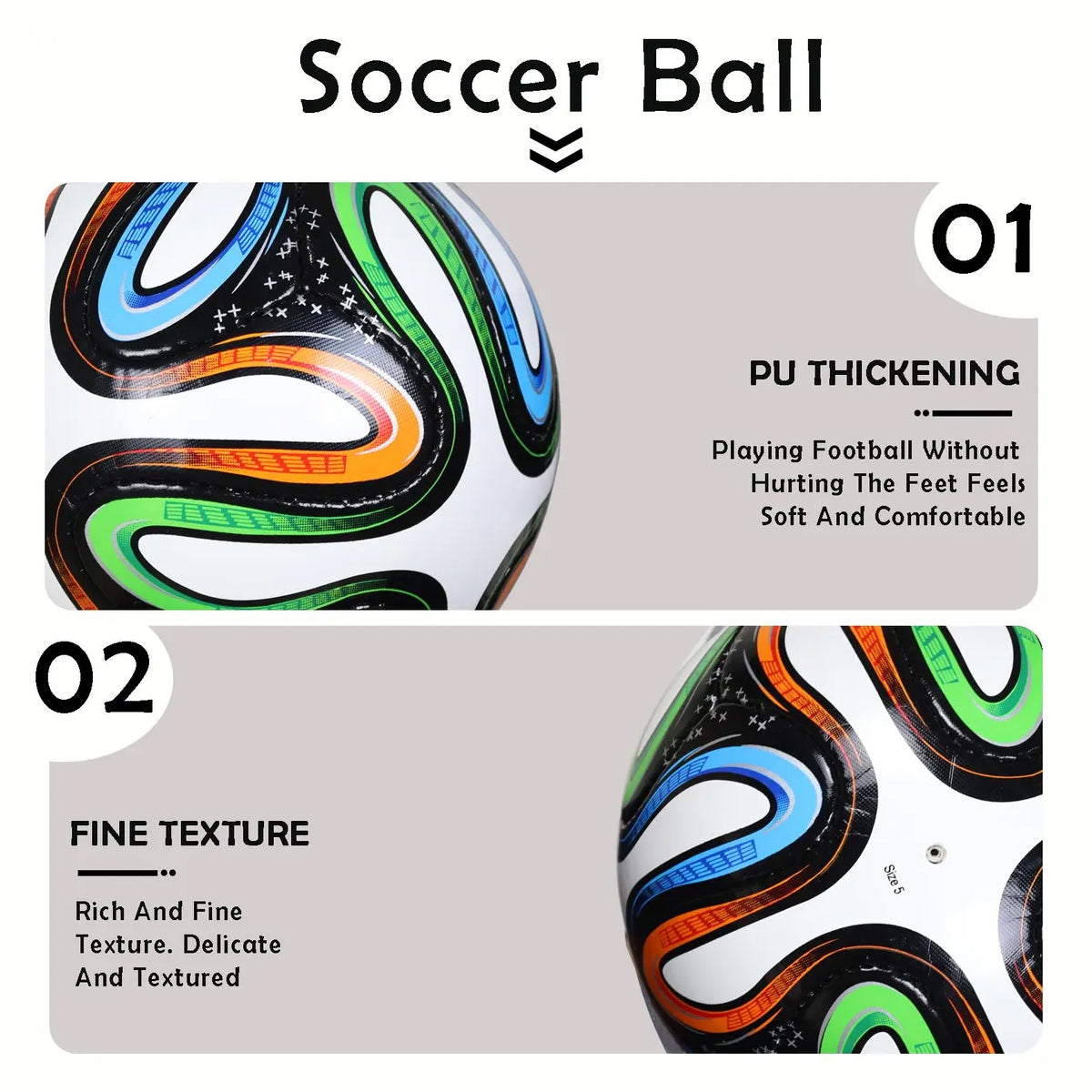 Handmade World Cup 2014 Soccer Ball Size 5 Football
