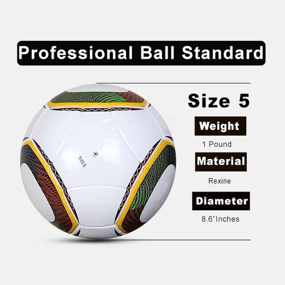 World Cup 2010 Soccer Ball, Size 5 Football – Handmade Durable